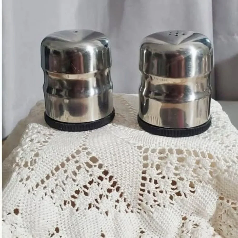 Danish Salt & Pepper Shaker Set Stainless Steel ~Vintage~